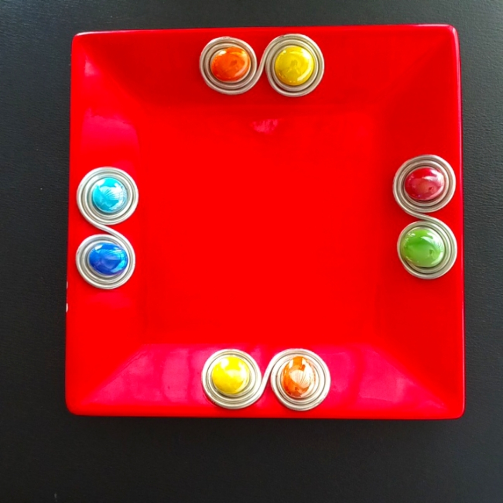 Corsica Cabochon Red Platter Gorgeous